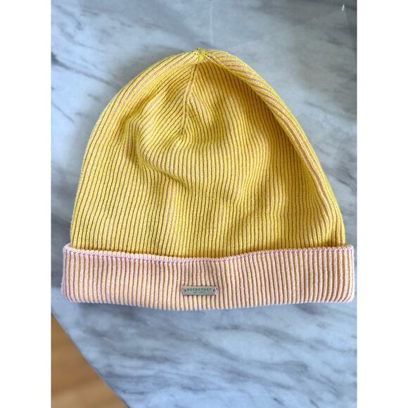 Seeberger Yellow & Peach Orange Ribbed Beanie - Picture 1 of 6